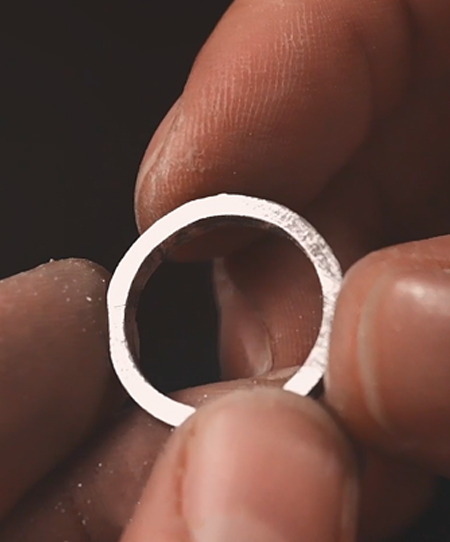 مراحل ساخت حلقه تخت در طلاسازی